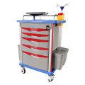 China Hospital Furniture ABS Medical ICU Emergency Trolley Patient Infusion Trolley